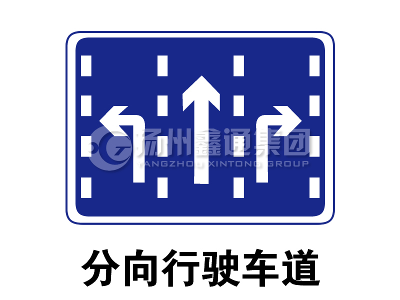 指示標志 分向行駛車道